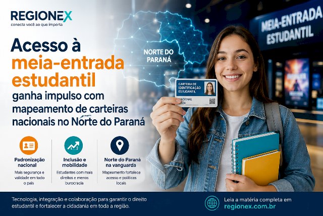 Acesso à meia-entrada estudantil ganha impulso com mapeamento de carteiras nacionais no Norte do Paraná